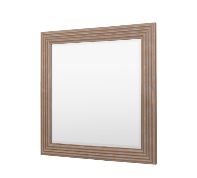 Whitechapel Rustic Gold Ridged Square Wall Mirror