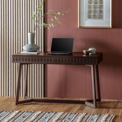 Boho 2 Drawer Mango Wood Desk 