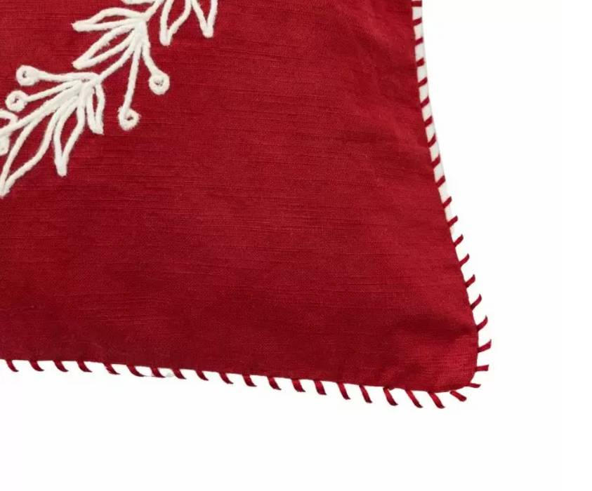 Noel Red Velvet Christmas Cushion