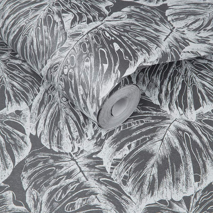 Graham & Brown Tropical Pewter Wallpaper