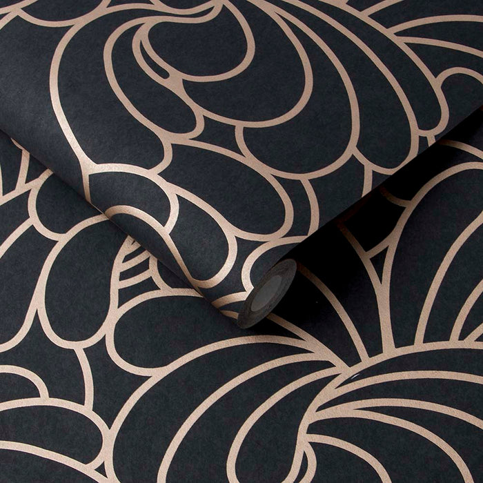 Graham & Brown Black Bananas Bling Wallpaper