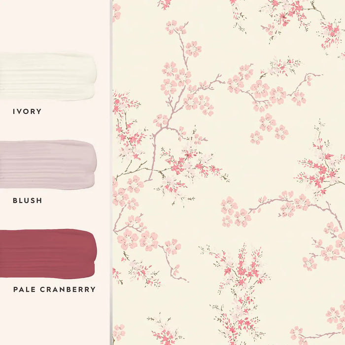 Laura Ashley Oriental Blossom Wallpaper - Blush