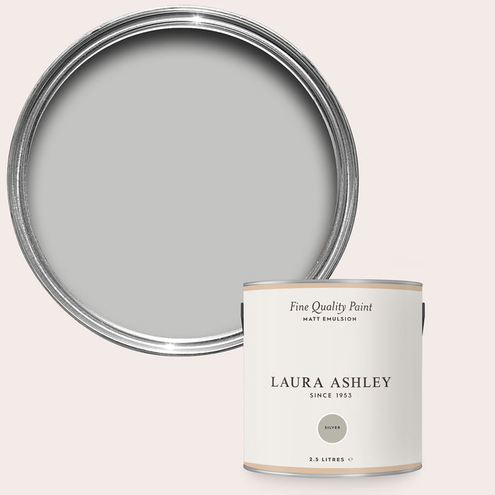 Laura Ashley Matt Emulsion Wall & Ceiling Paint - Silver