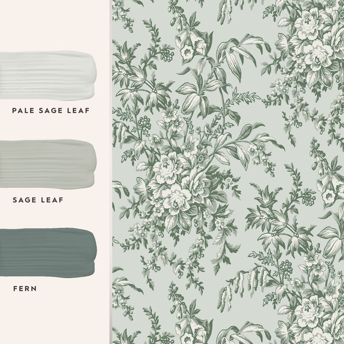 Laura Ashley Picardie Wallpaper - Sage