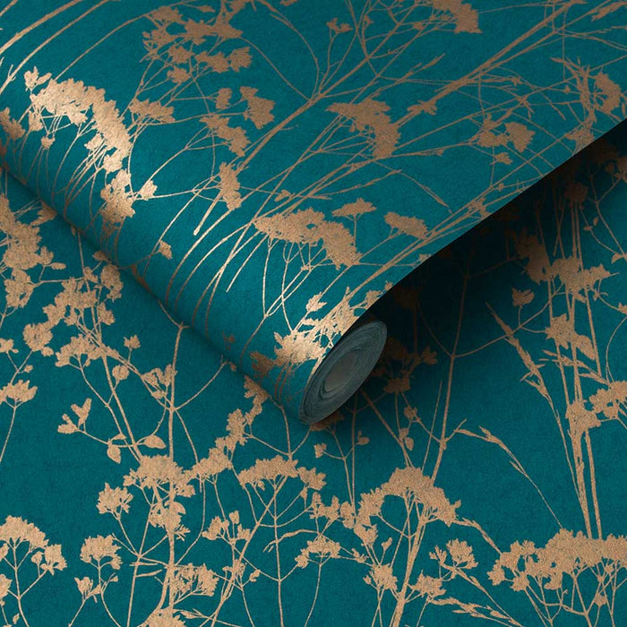 Graham & Brown Grace Teal Wallpaper