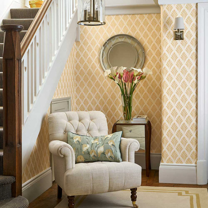 Laura Ashley Florin Wallpaper - Gold