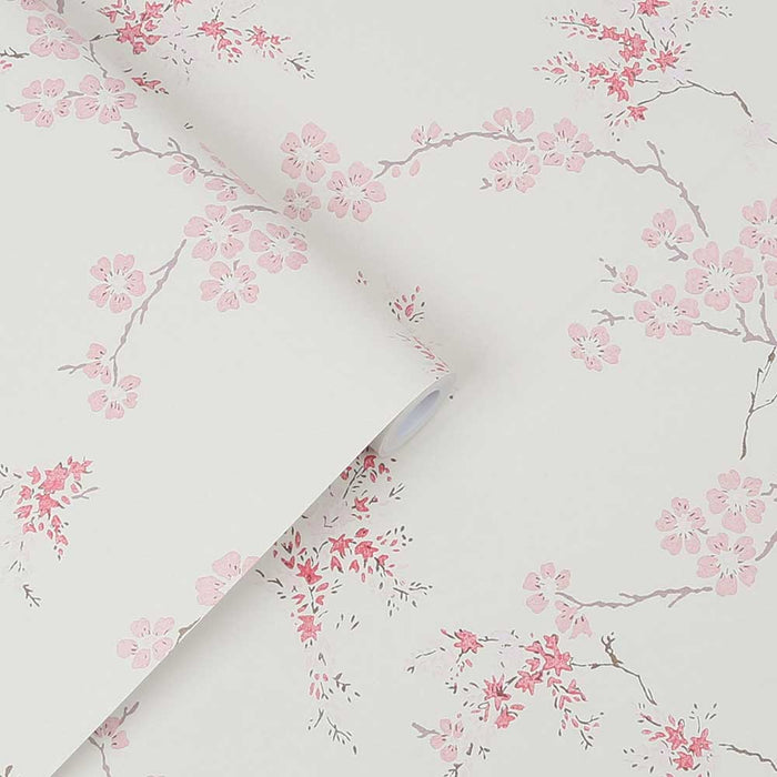 Laura Ashley Oriental Blossom Wallpaper - Blush