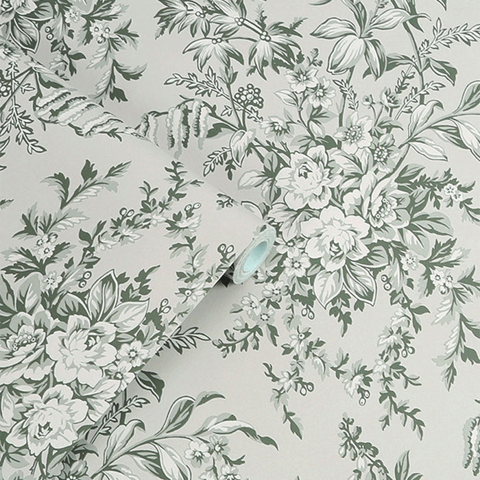 Laura Ashley Picardie Wallpaper - Sage