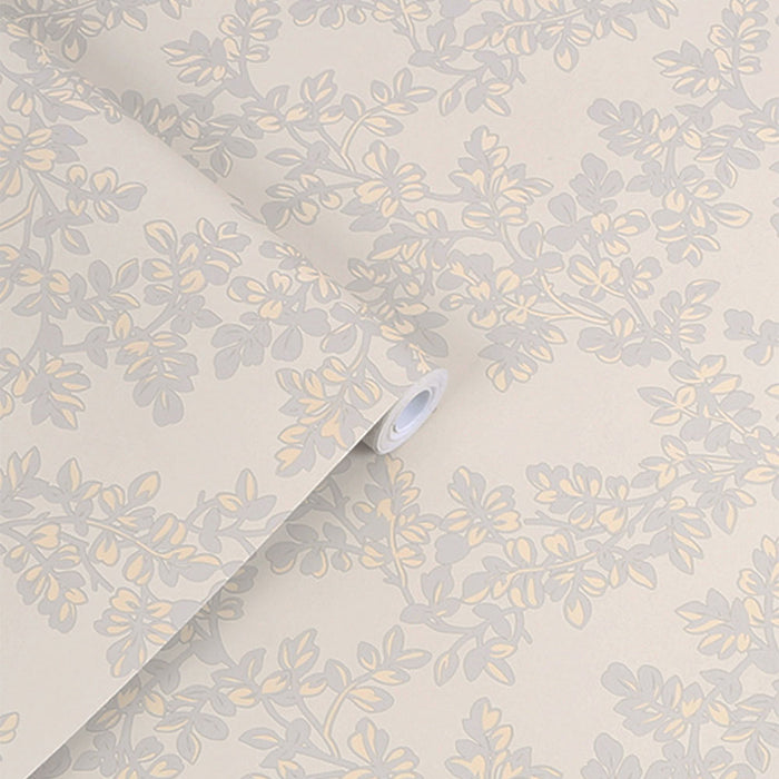 Laura Ashley Burnham Wallpaper - Dove Grey