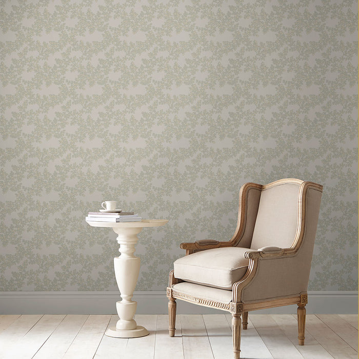 Laura Ashley Burnham Wallpaper - Dove Grey