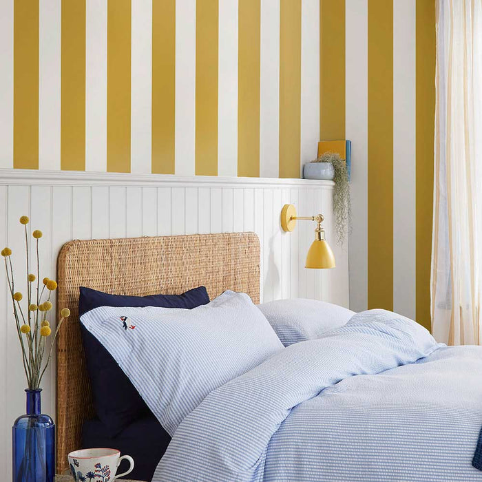 Wallpaper By Joules - Harborough Stripe Antique Gold