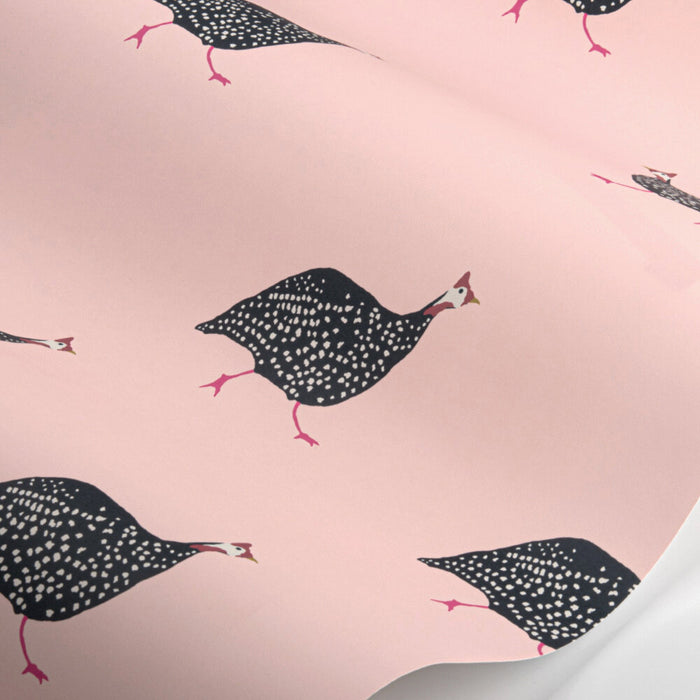 Wallpaper By Joules - Guinea Fowl Blush Pink