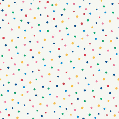 Wallpaper By Joules - Lynx Multi Spot White / rainbow