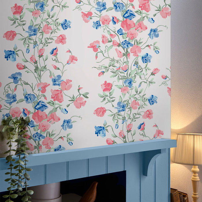 Laura Ashley Charlotte Wallpaper - Coral Pink