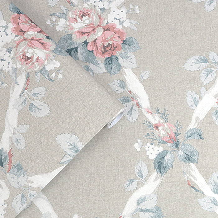 Laura Ashley Elwyn Wallpaper - Dove Grey