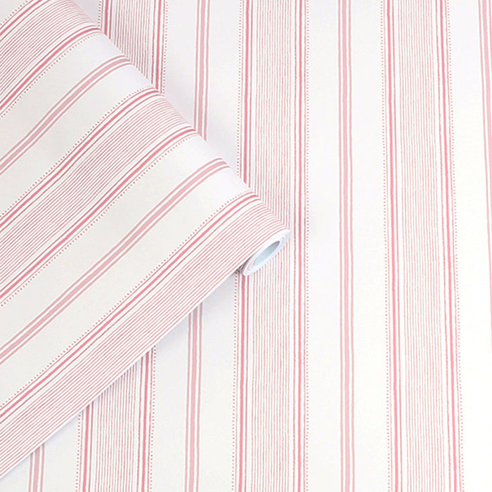 Laura Ashley Heachem Stripe Wallpaper - Blush