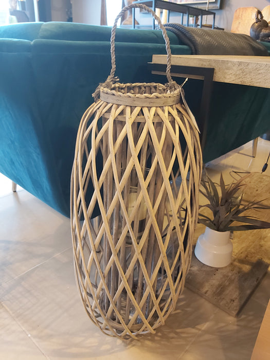 Willow Floor Lantern - Grey 72 X 33 cms - Decor Interiors -  House & Home