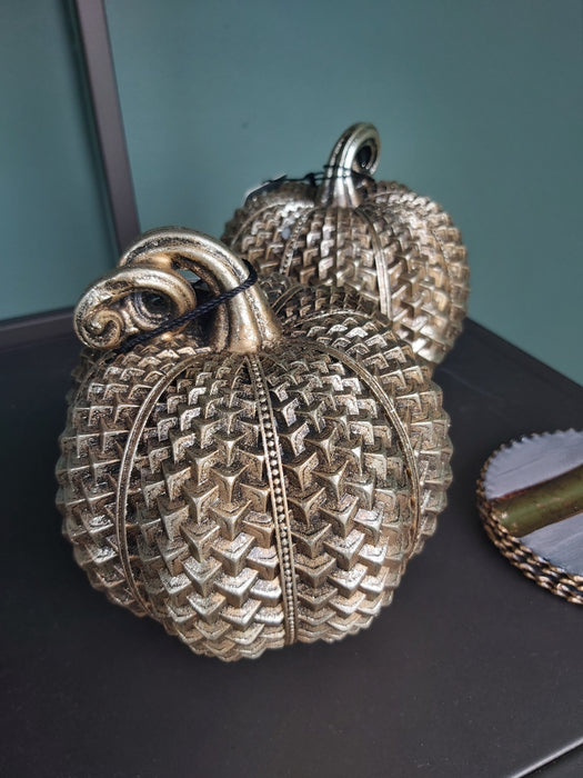 Gold Ornamental Pumpkin - Decor Interiors -  House & Home