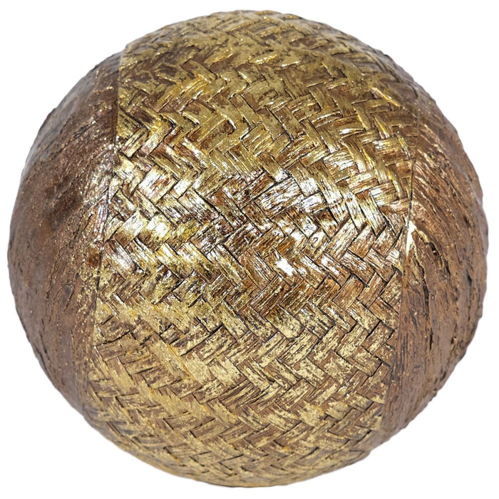 Ornamental Gold Braided Decorative Ball - Decor Interiors -  House & Home