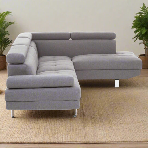 Clements Grey Linen Modular Corner Sofa