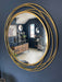 Gold Metal Wall Mirror, Spiral, Round Frame, Gold, 90cms