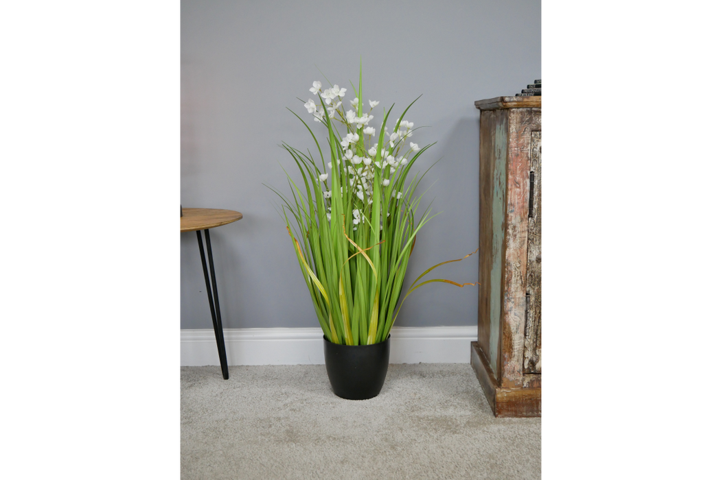 Decor Interiors - Artificial Grass With White Flowers - Decor Interiors -  House & Home