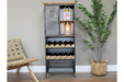 Industrial Wine Rack, Shelving Floor Unit, Metal Frame, Wooden Shelve 