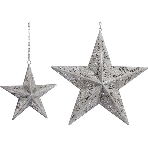 Filigree Small Silver Hanging Star – Xmas - Decor Interiors -  House & Home