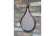 Elegant Distressed Gold Teardrop Hanging Mirror – Rustic Rope Accent & Compact Design - Decor interiors