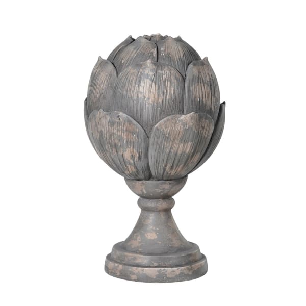 Artichoke Finial, Distressed Wood Effect