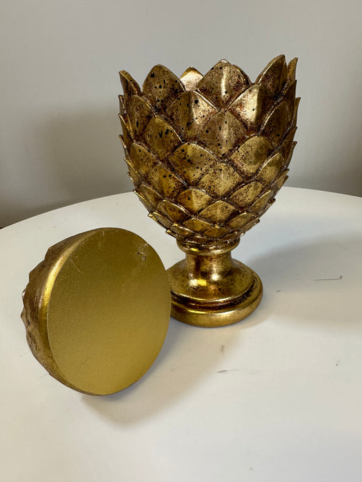 Kenton Artichoke Jar - Antique Gold