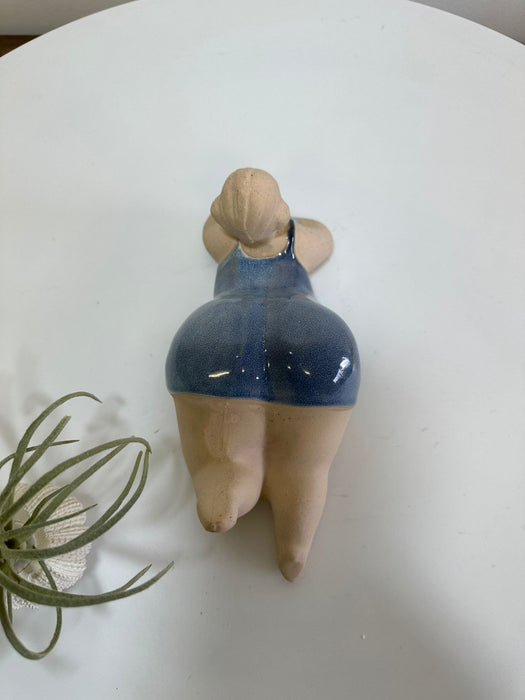 Decorative Ceramic Relaxing Female Ornament - Home Decor