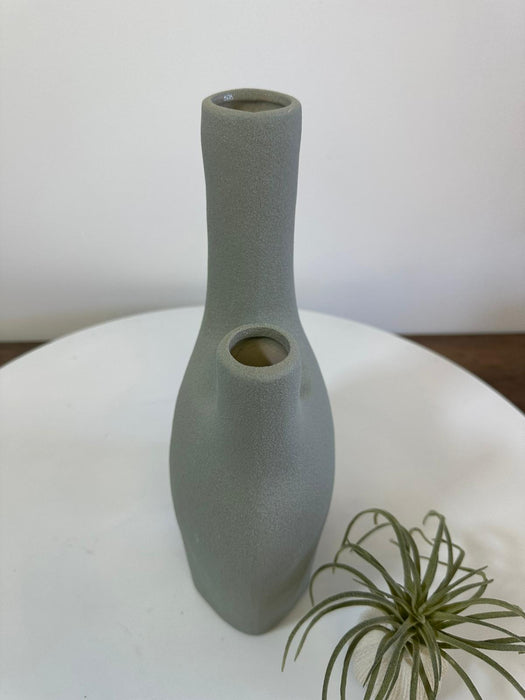 Ceramic Bud Vase, Tall, Green