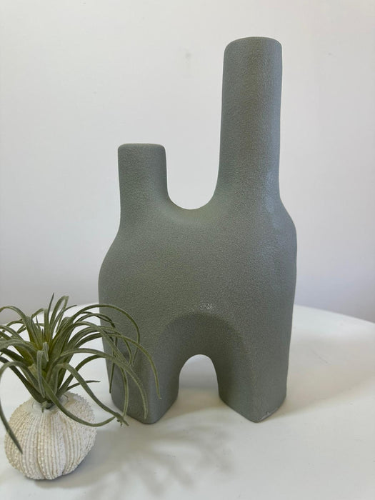Ceramic Bud Vase, Tall, Green