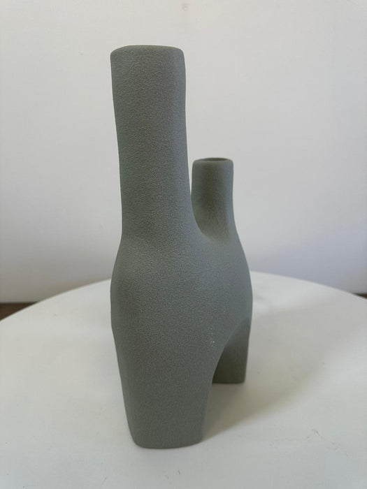 Ceramic Bud Vase, Tall, Green