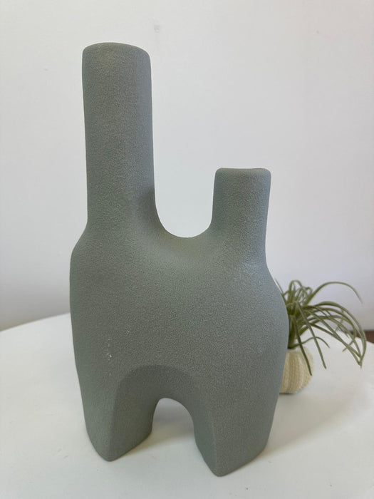 Ceramic Bud Vase, Tall, Green