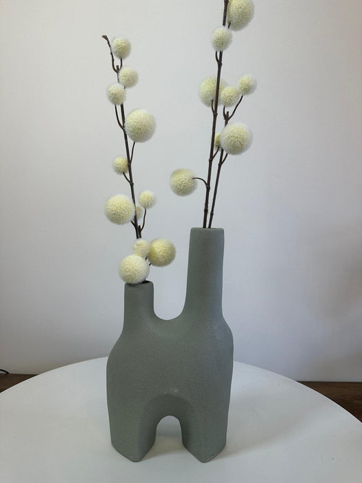 Ceramic Bud Vase, Tall, Green