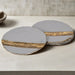 Handcrafted Grey & Gold Enamel Coasters - Set of 4 - Decor Interiors -  House & Home