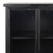 Hoxton Industrial Wine Cabinet, Two Black Metal Shelves, Glass Door
