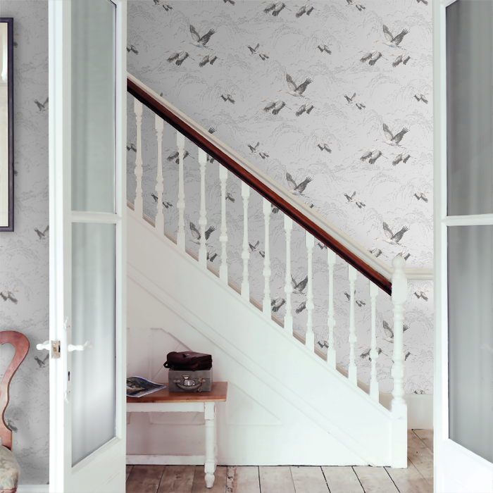 Laura Ashley Animalia Wallpaper - Silver