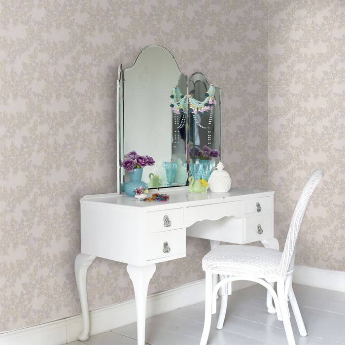 Laura Ashley Burnham Wallpaper - Dove Grey