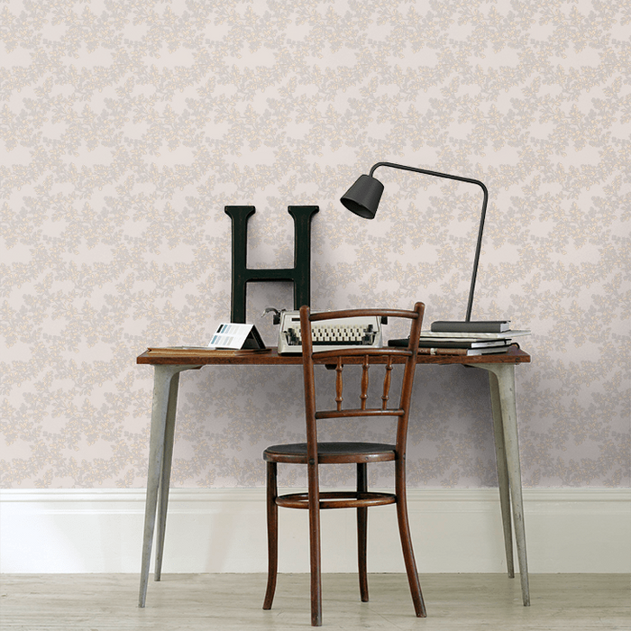 Laura Ashley Burnham Wallpaper - Dove Grey