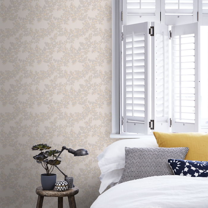 Laura Ashley Burnham Wallpaper - Dove Grey