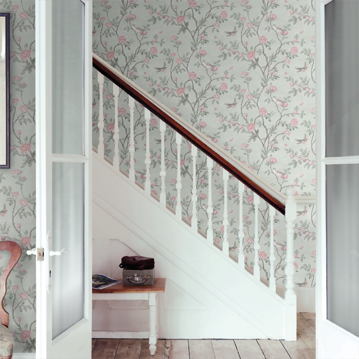 Laura Ashley Eglantine Wallpaper - Eau de Nil