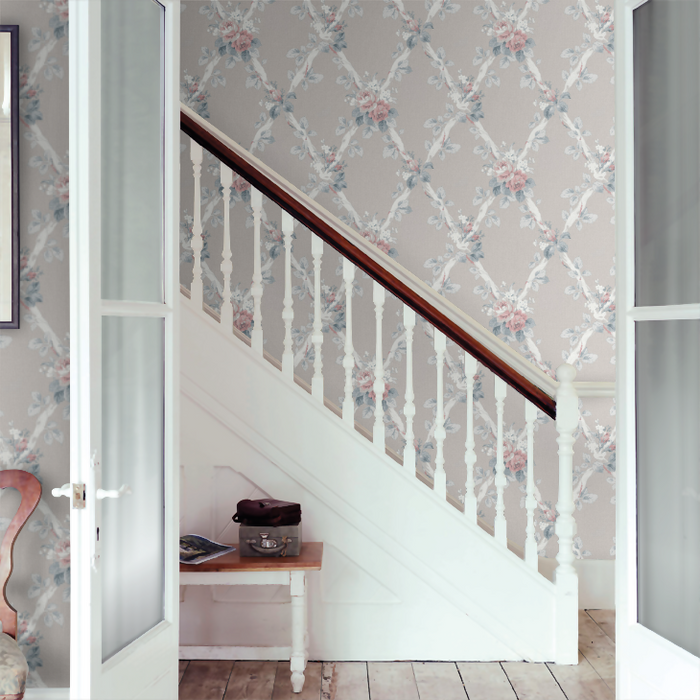 Laura Ashley Elwyn Wallpaper - Dove Grey