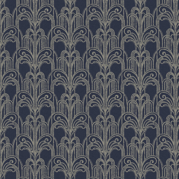 Graham & Brown Art Deco Midnight Wallpaper