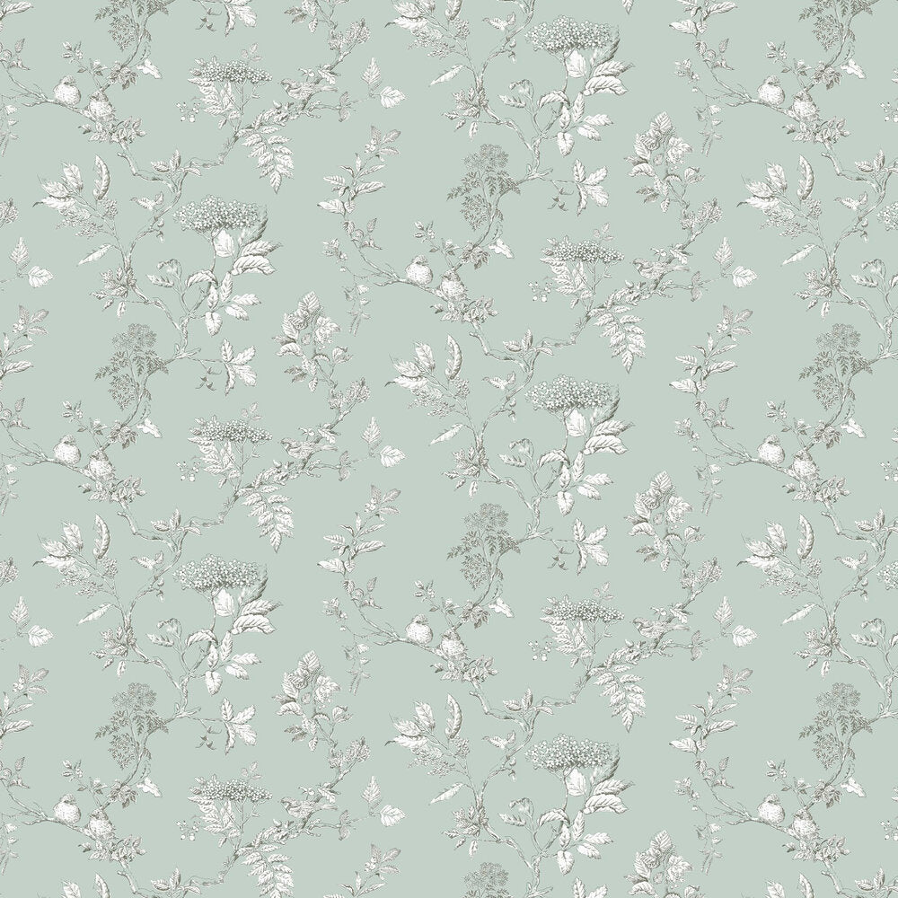 Wallpaper By Laura Ashley - Elderwood - Duck Egg - Decor Interiors ...