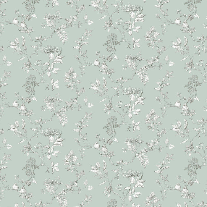 Laura Ashley Elderwood Wallpaper - Duck Egg