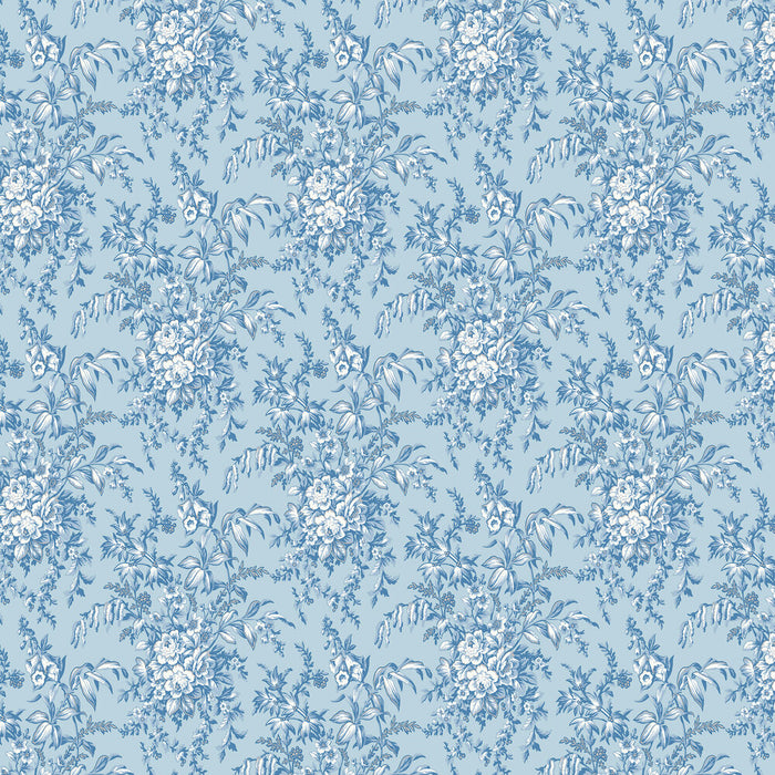 Laura Ashley Picardie Wallpaper - Blue Sky