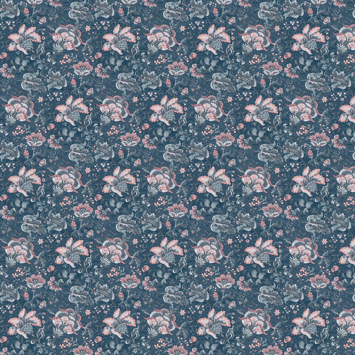 Laura Ashley Portia Wallpaper - Dark Seaspray